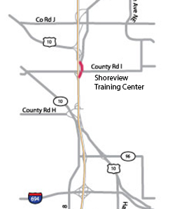 Map of I-35W.